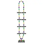 Mardi Gras Street Sign Bead Necklace