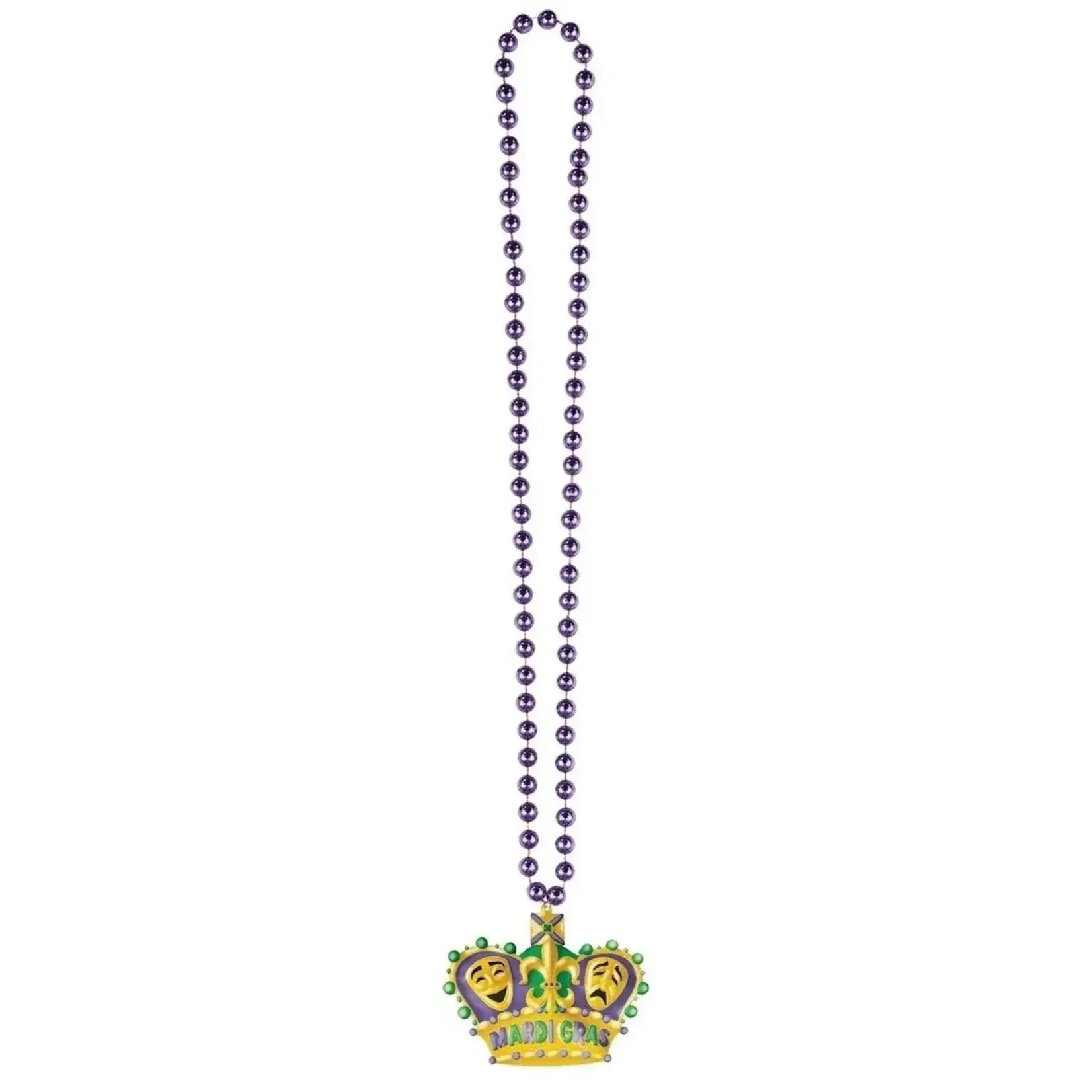 amscan NECKLACE LARGE CROWN BEAD