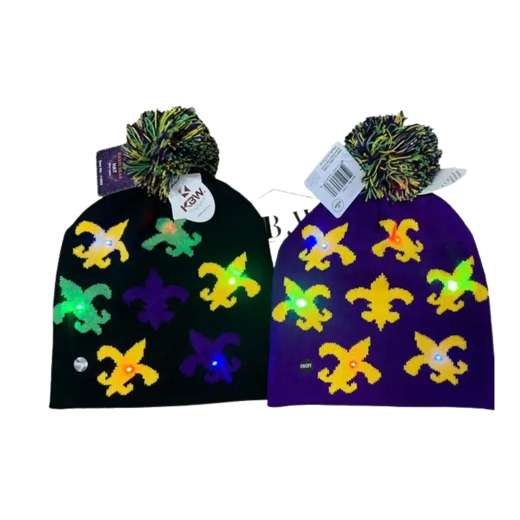 Light-Up Mardi Gras Beanie