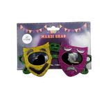 Mardi Gras Comedy & Tragedy Glasses