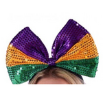 Mardi Gras Sequin Bow Headband