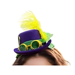 Mardi Gras Mini Top Hat Headband