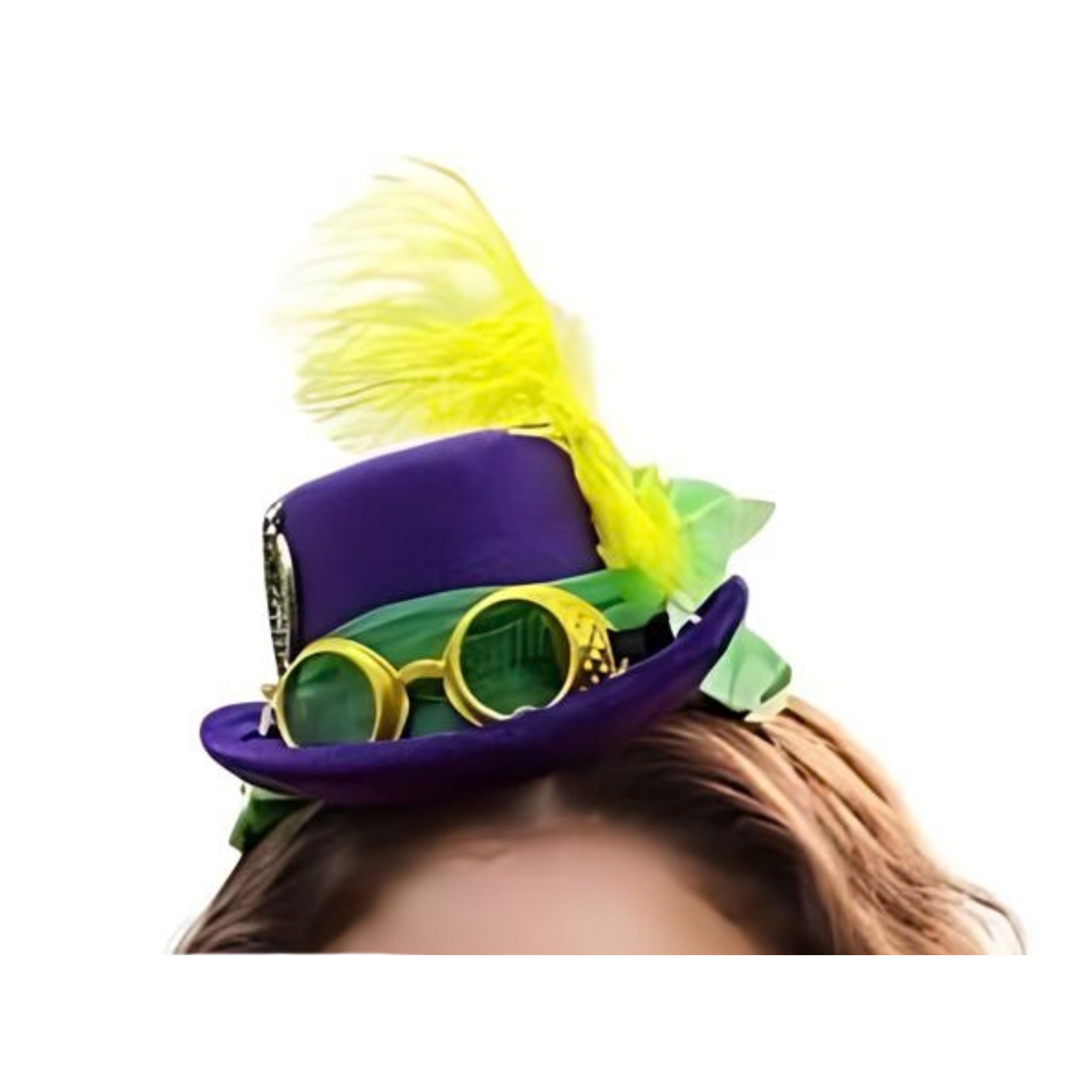 Mardi Gras Mini Top Hat Headband
