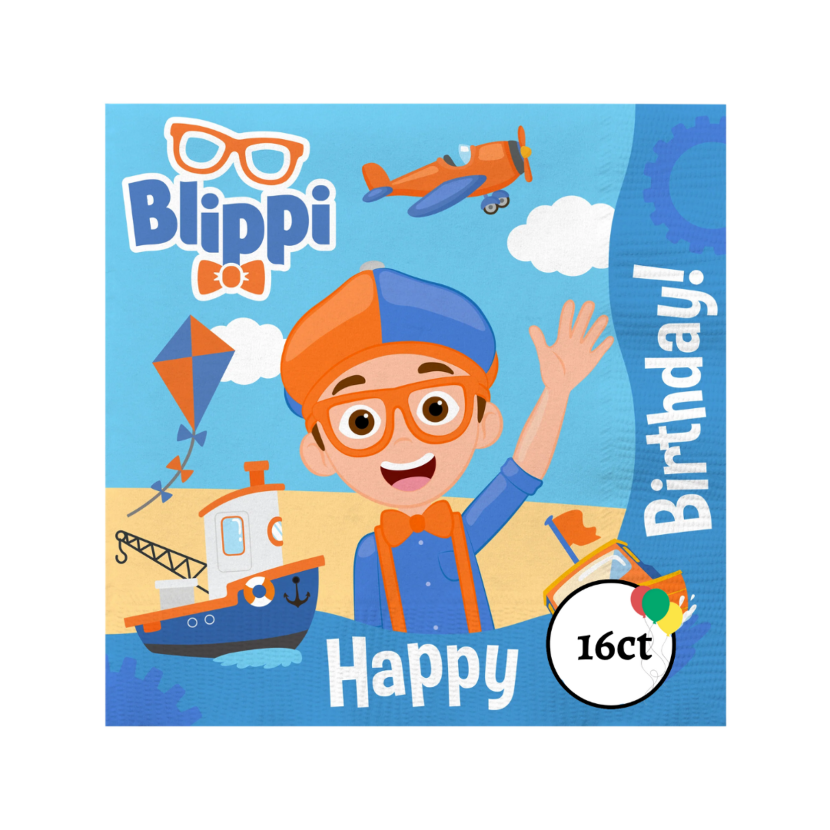 Happy Birthday Blippi Napkins 16ct