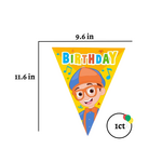 Happy Birthday Blippi Tringle Banner