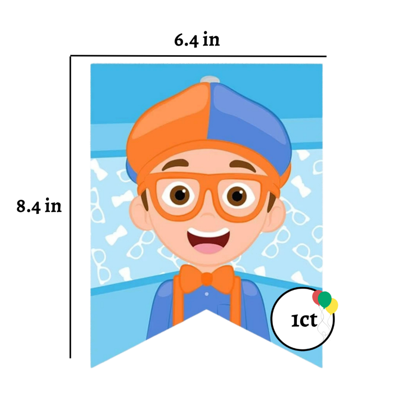 Blippi Happy Birthday Banner