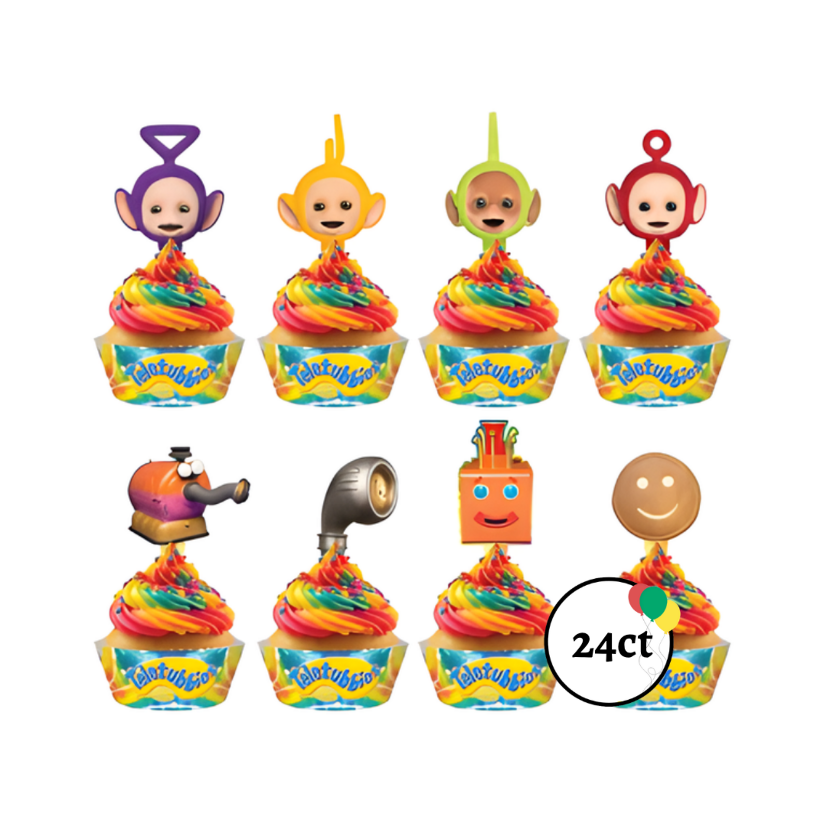 Teletubbies Cupcake Decor 24Ct