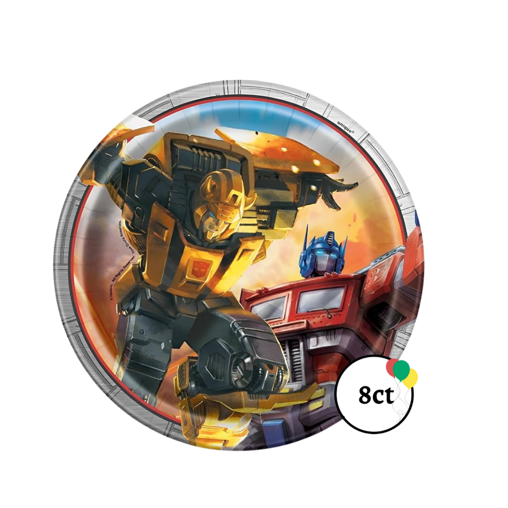 Bumblebee and Optimus Prime Dessert Plates