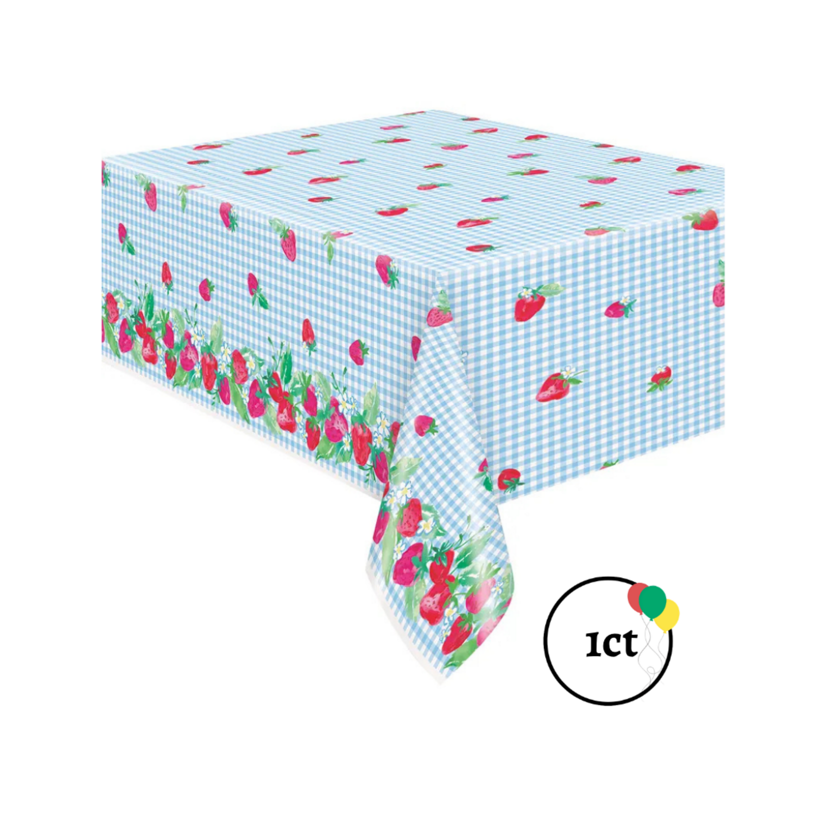 Sweet Strawberry Plastic Tablecover