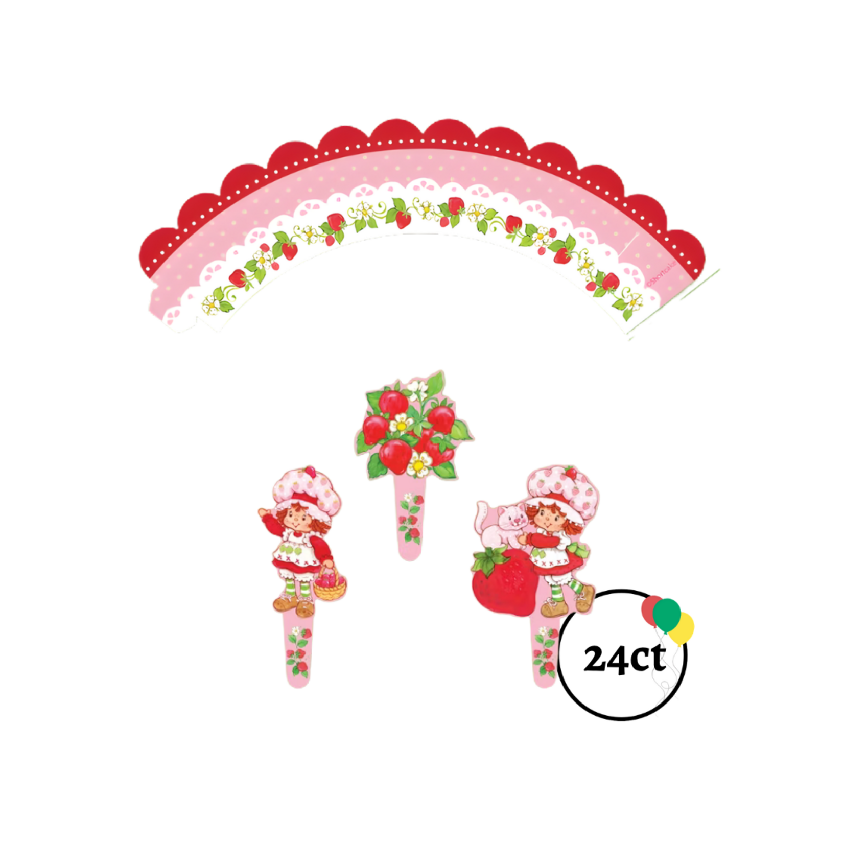 Strawberry Shortcake Cupcake Decor Kit
