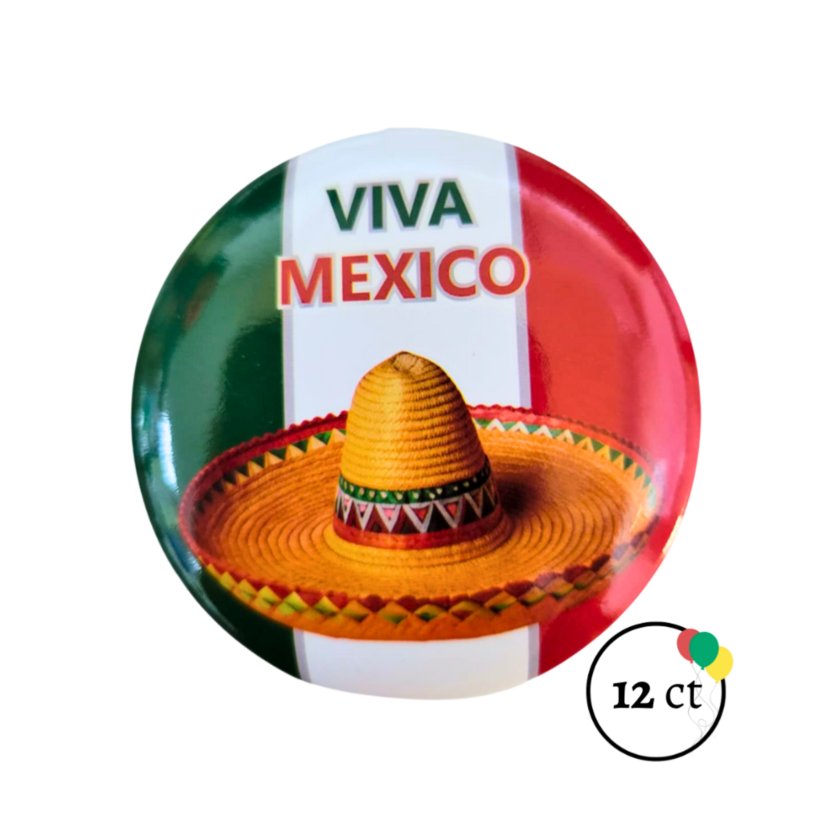 Viva Mexico Party Badges 12ct