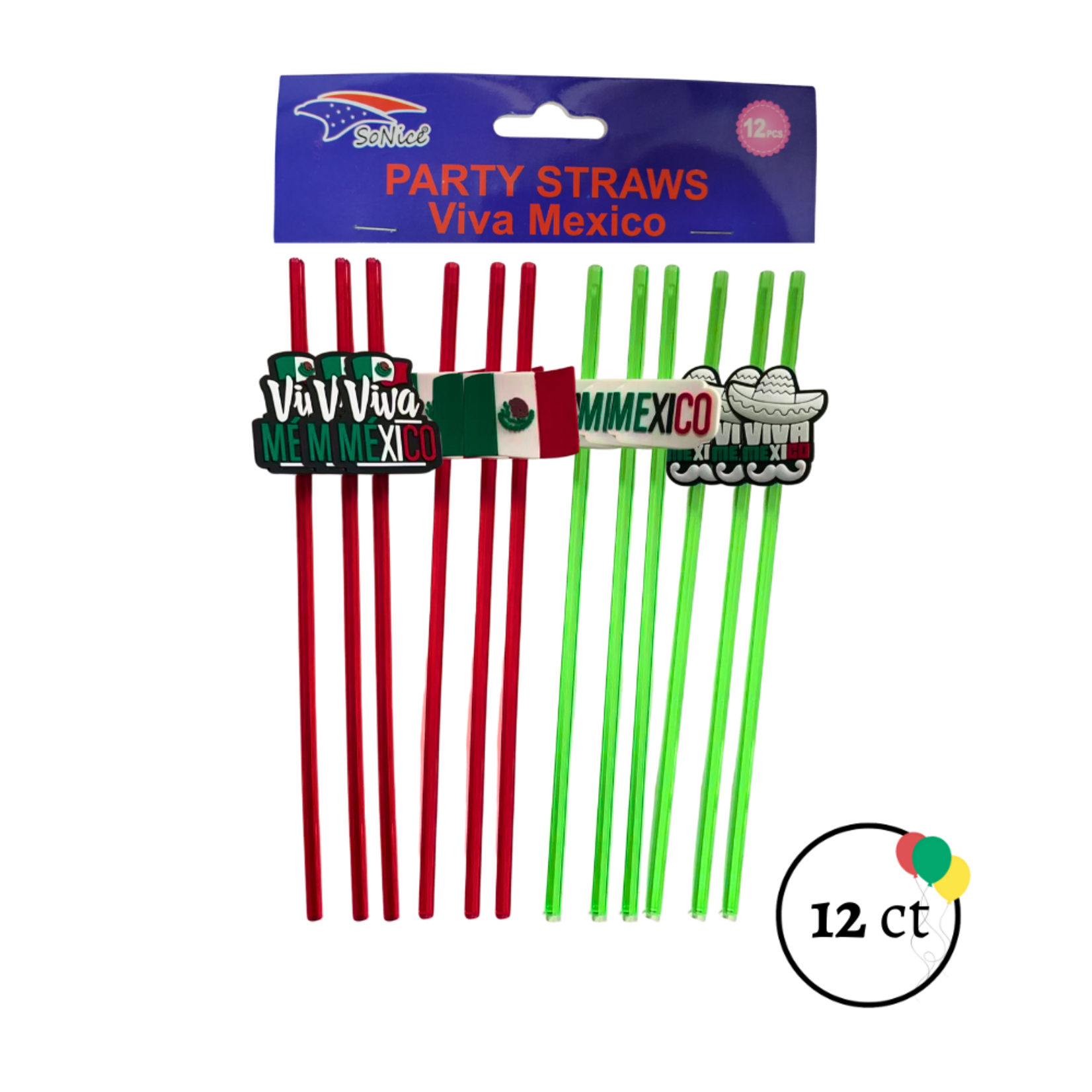 Viva Mexico Straws 12 Ct