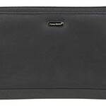 Franco Bonini Black Leather Large Zip-up Wallet