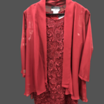 Yes A Dress Burgundy Mid Length Chiffon Jacket - Size 10