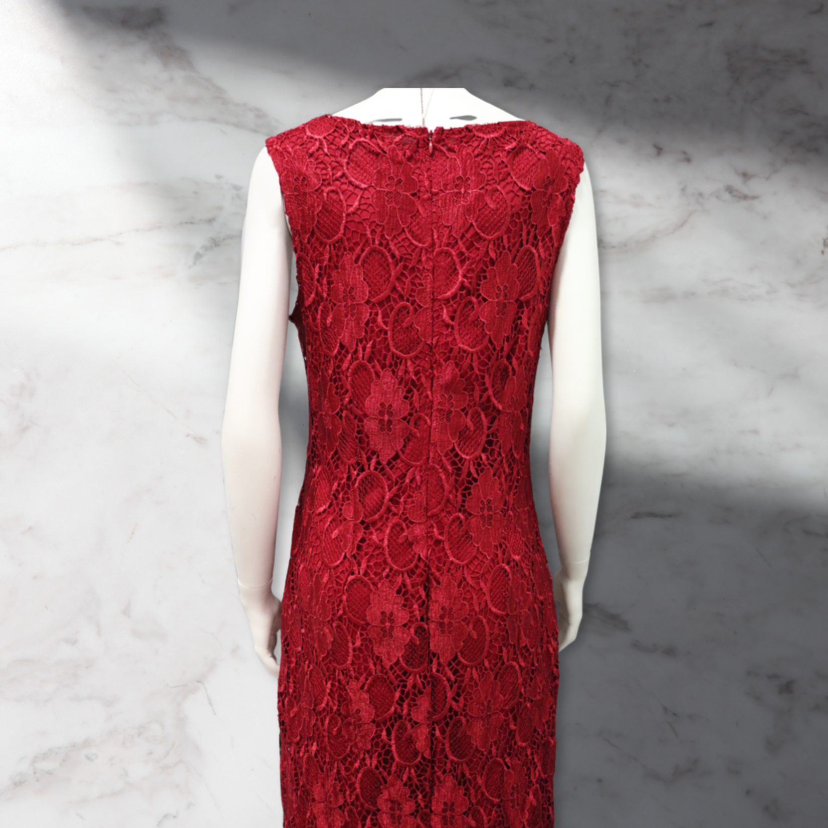 Red Woven Lace Dress - Size 14 - One ...