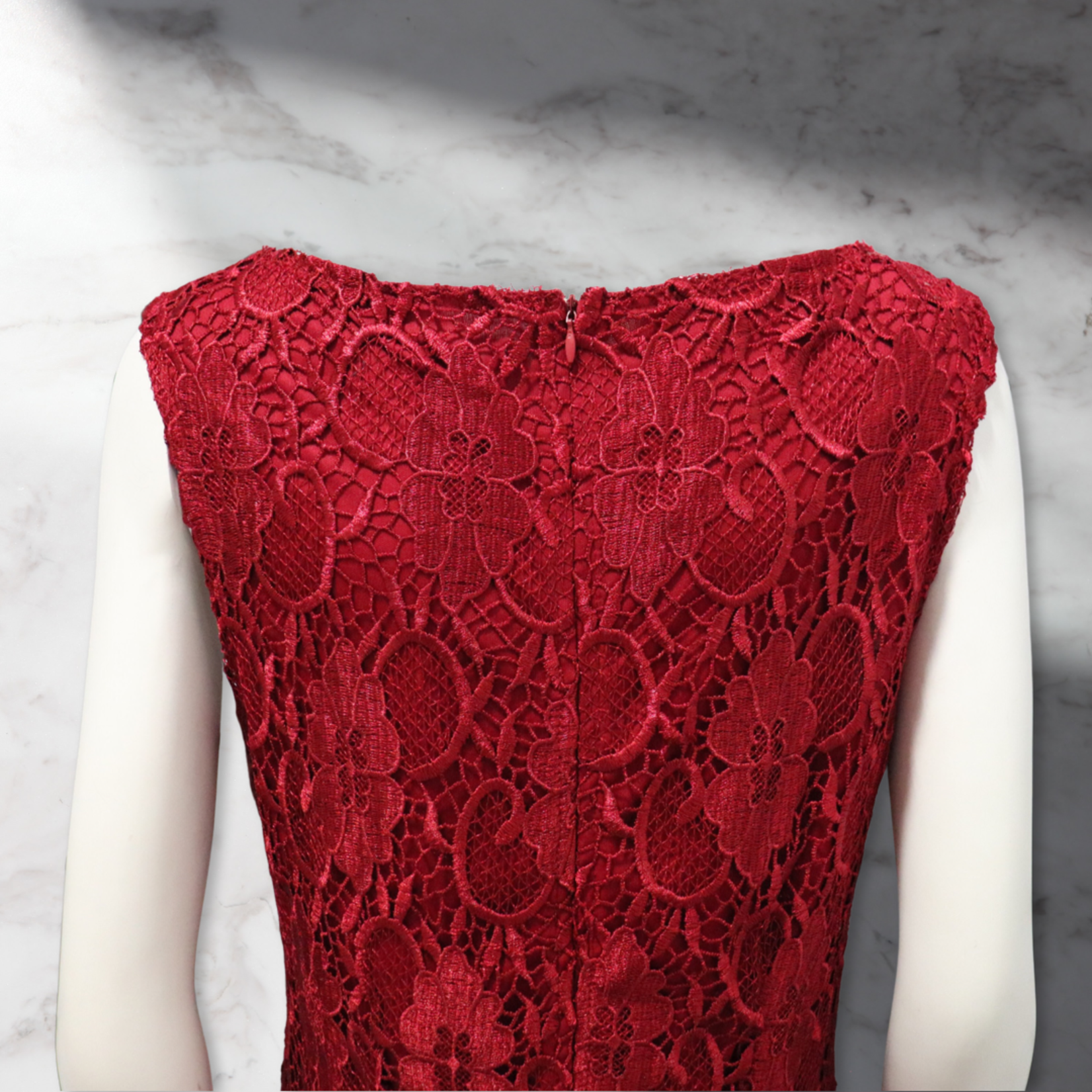 Red Woven Lace Dress - Size 14 - One ...