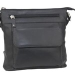 Franco Bonini Black Multi Adjustable Strap Shoulder Bag