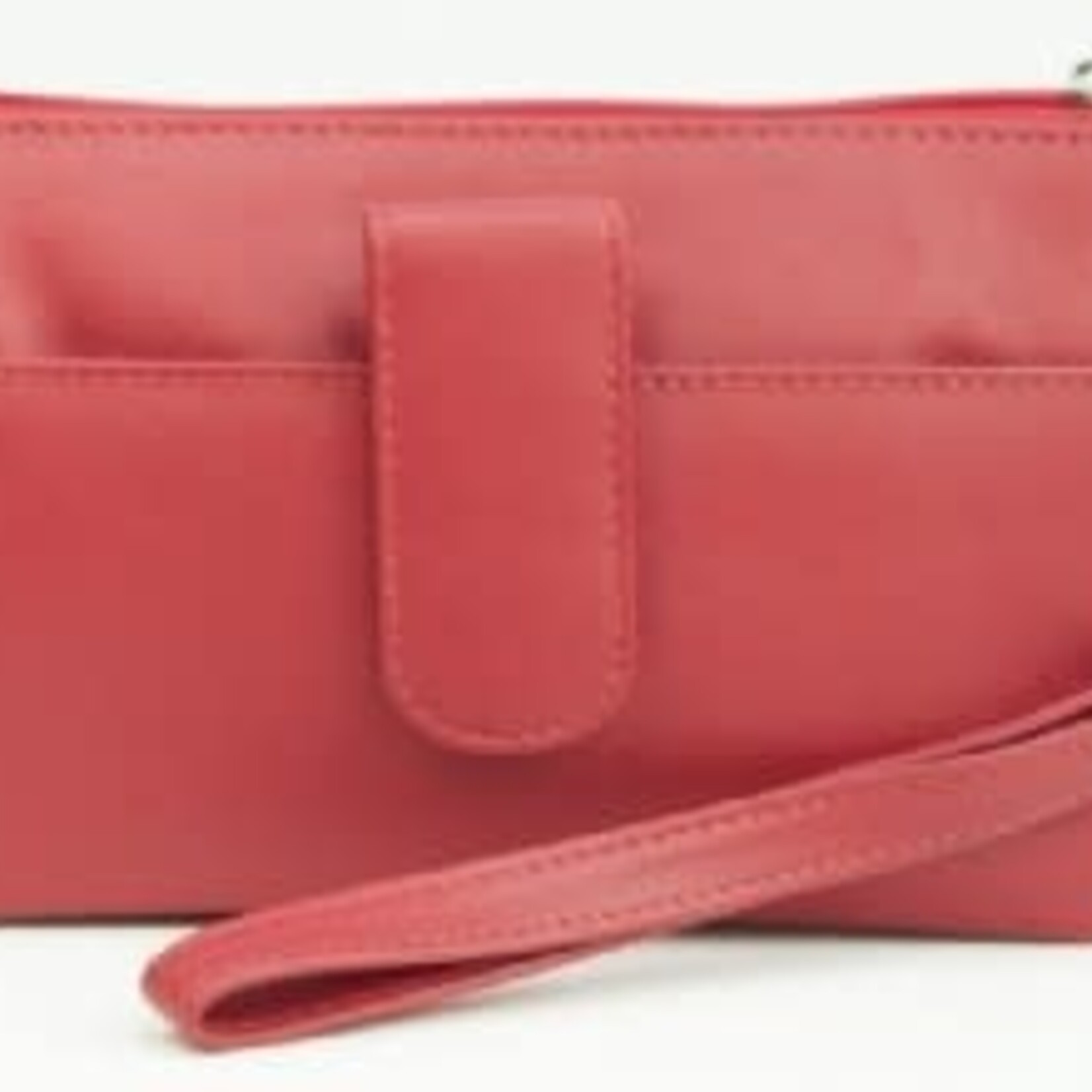 Franco Bonini Red Medium Leather 3 Pocket Purse