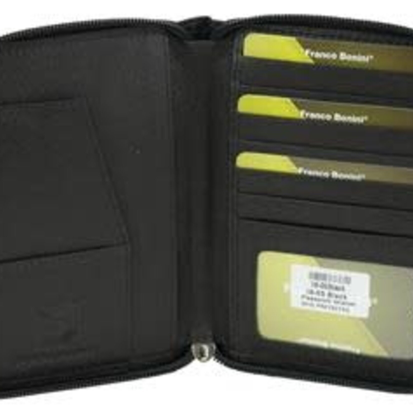 Franco Bonini Black Leather Passport Wallet