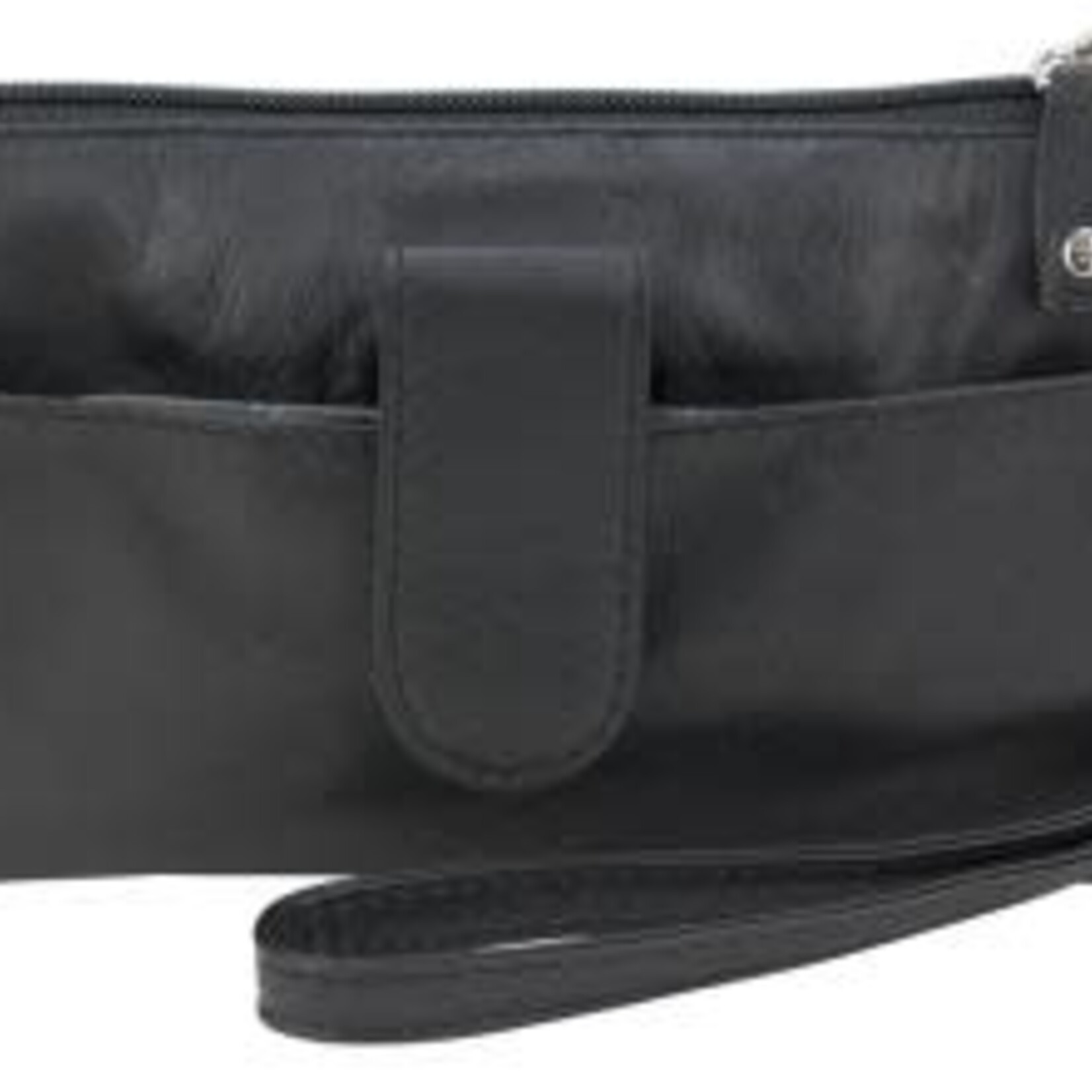 Franco Bonini Black Medium Leather 3 Pocket Purse