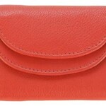 Franco Bonini Orange Leather Mini Wallet/Coin Purse