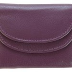 Franco Bonini Purple Leather Mini Wallet/Coin Purse