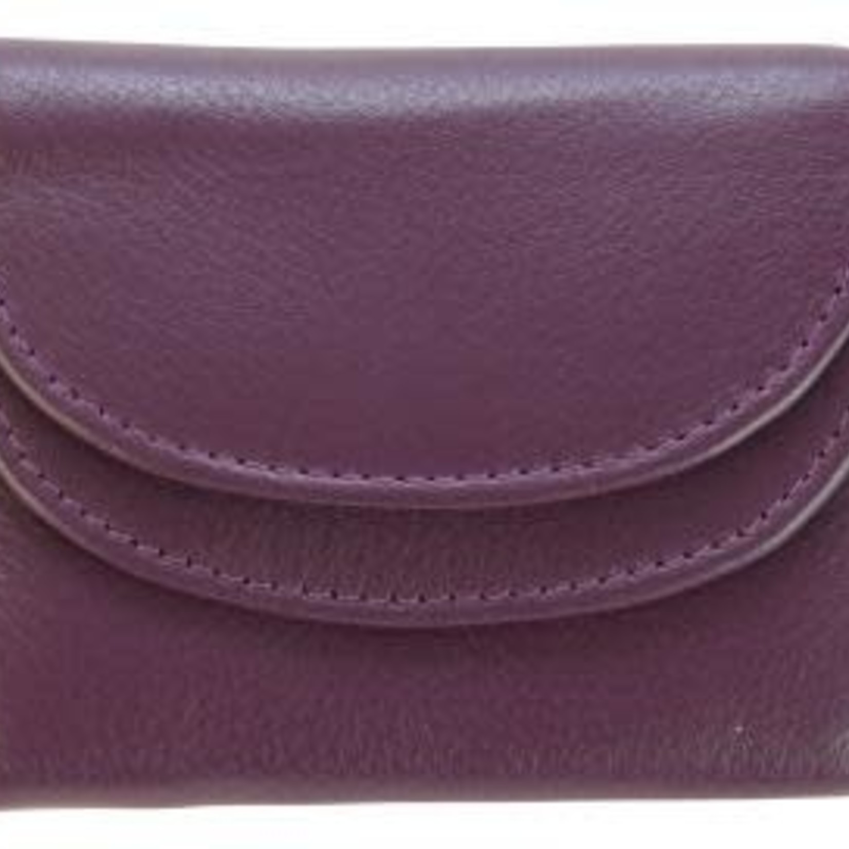 Franco Bonini Purple Leather Mini Wallet/Coin Purse