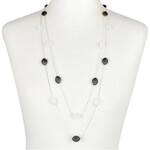 Taylor Hill Black & White Glass Beaded Necklace