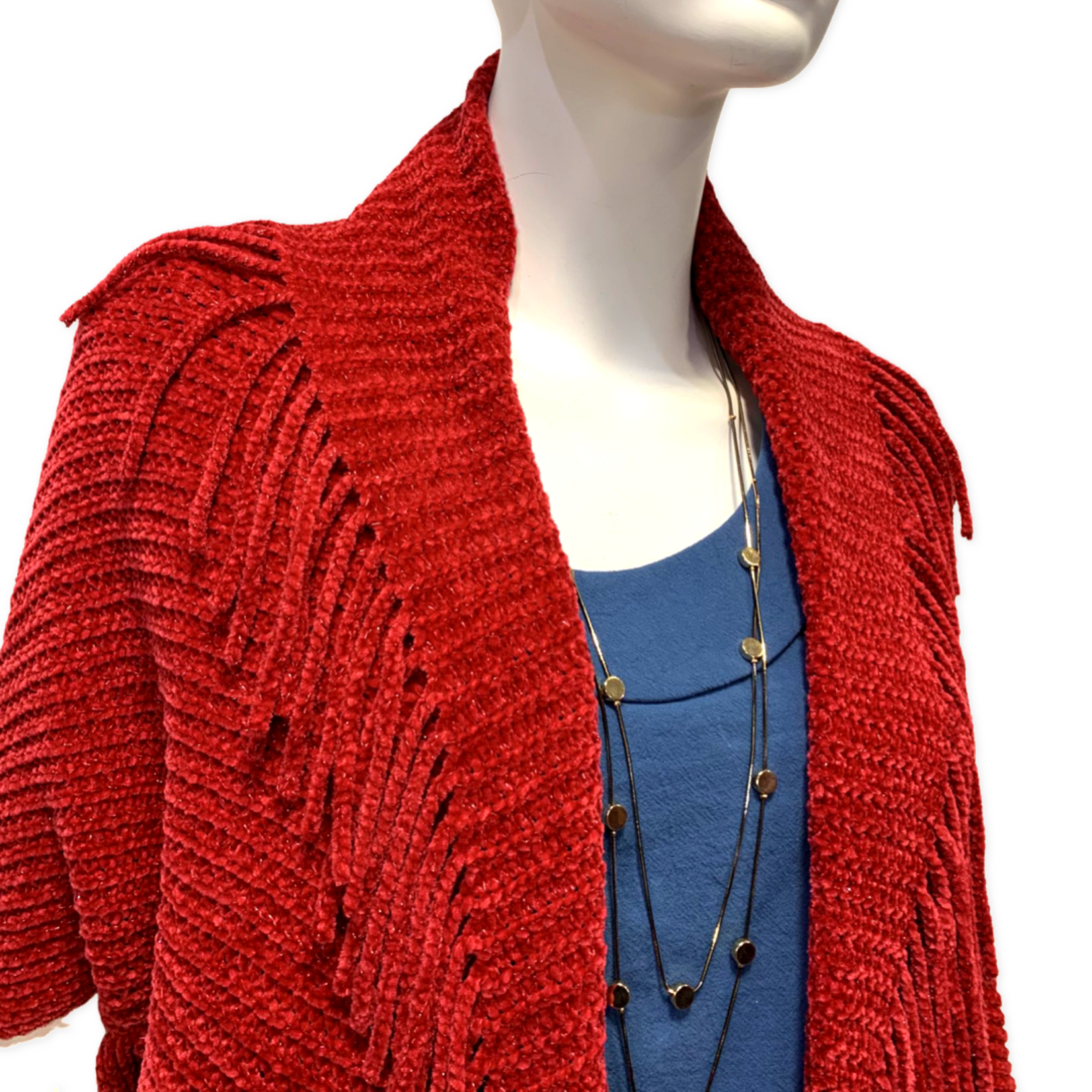red bolero cardigan