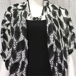 Faye Black & White Lace Leaf Shrug