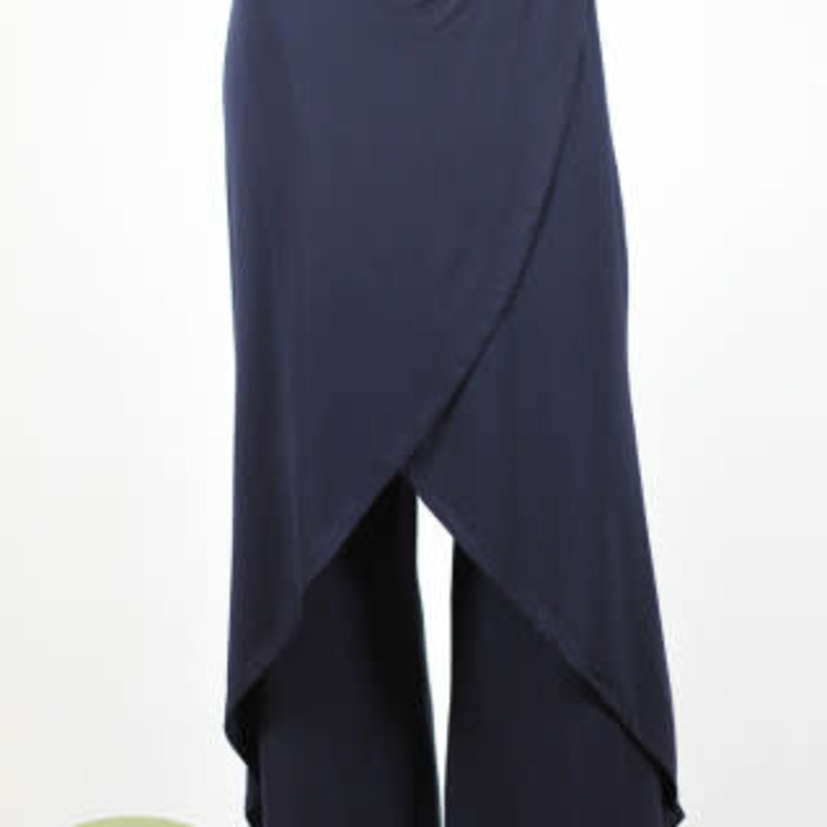 Dark Navy Bamboo Overlay 3/4 Pants 