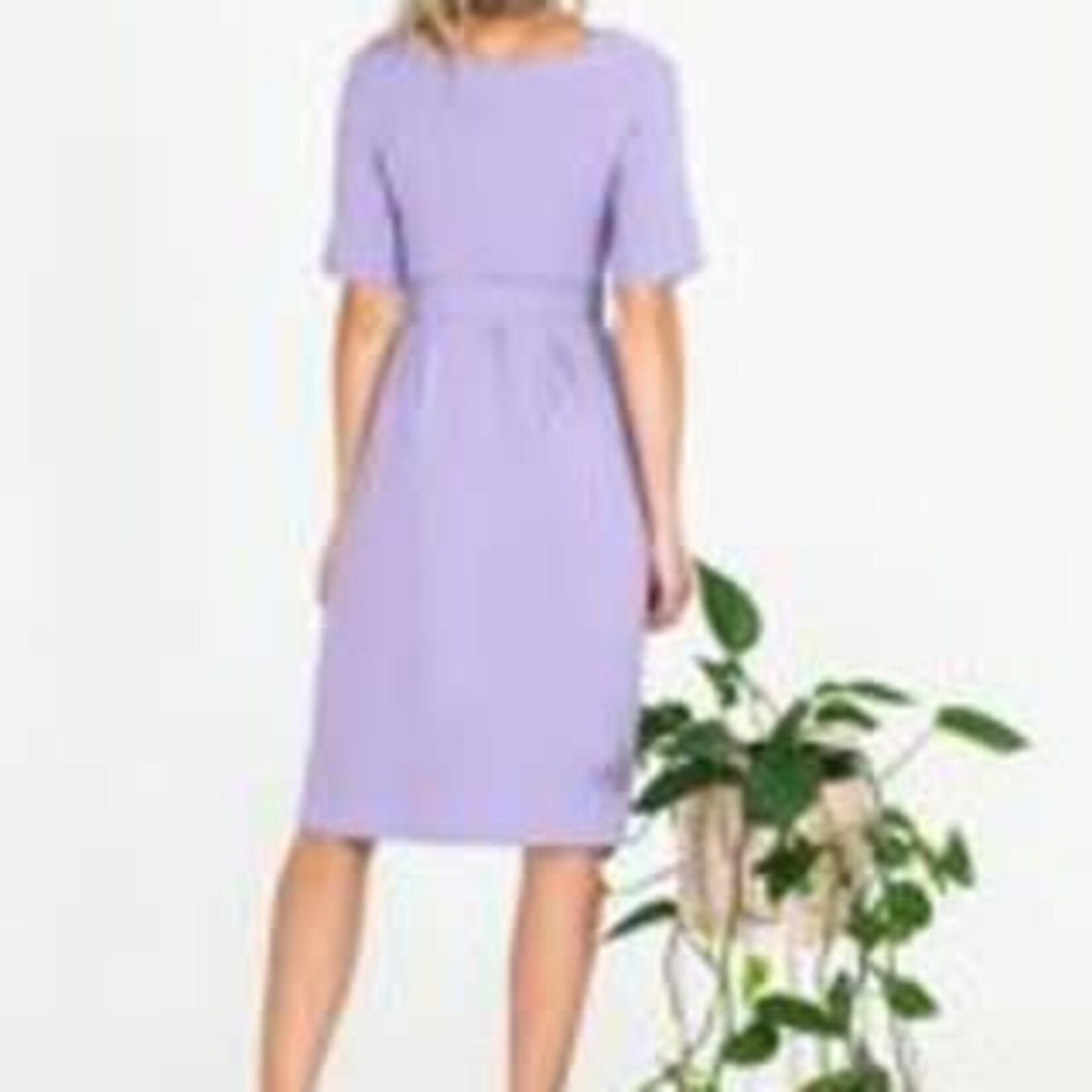 3rd Love Lilac Button Front Thru w/Belt Short Sleeve Dress