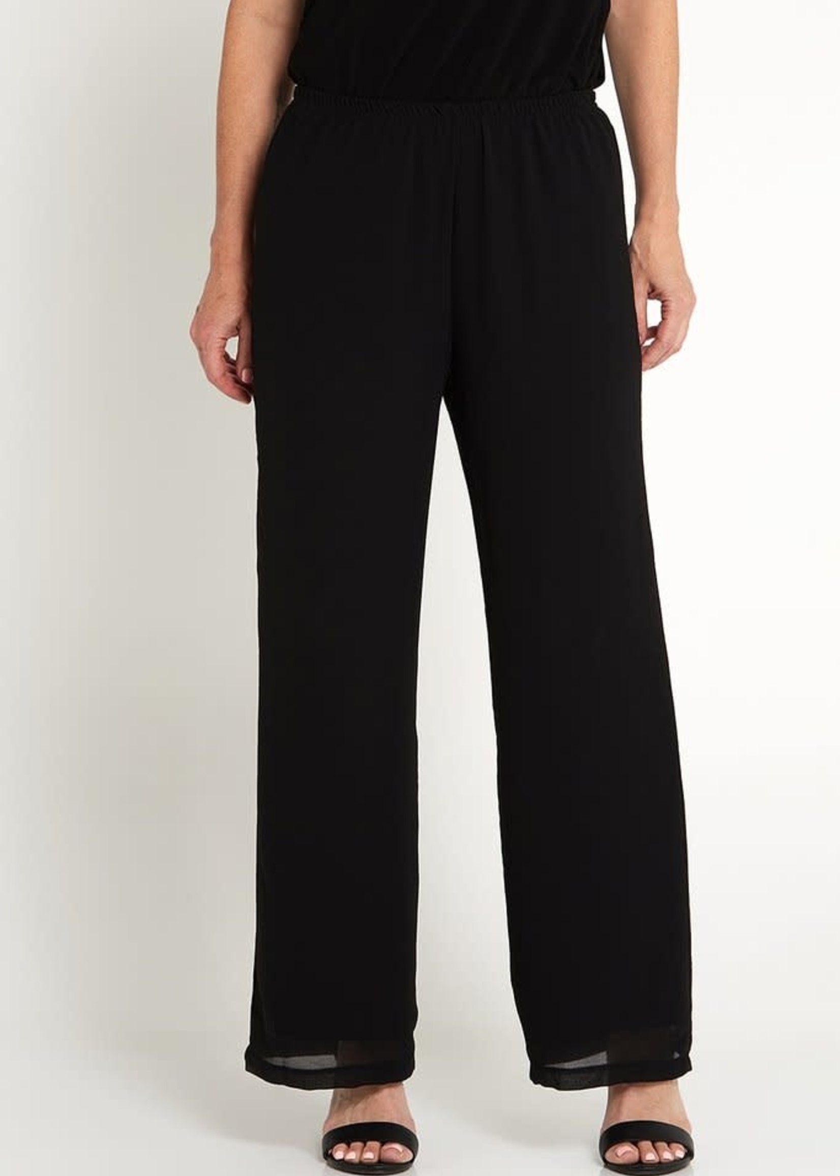 Yes A Dress Black Chiffon Fully Lined Pant with Back Zip