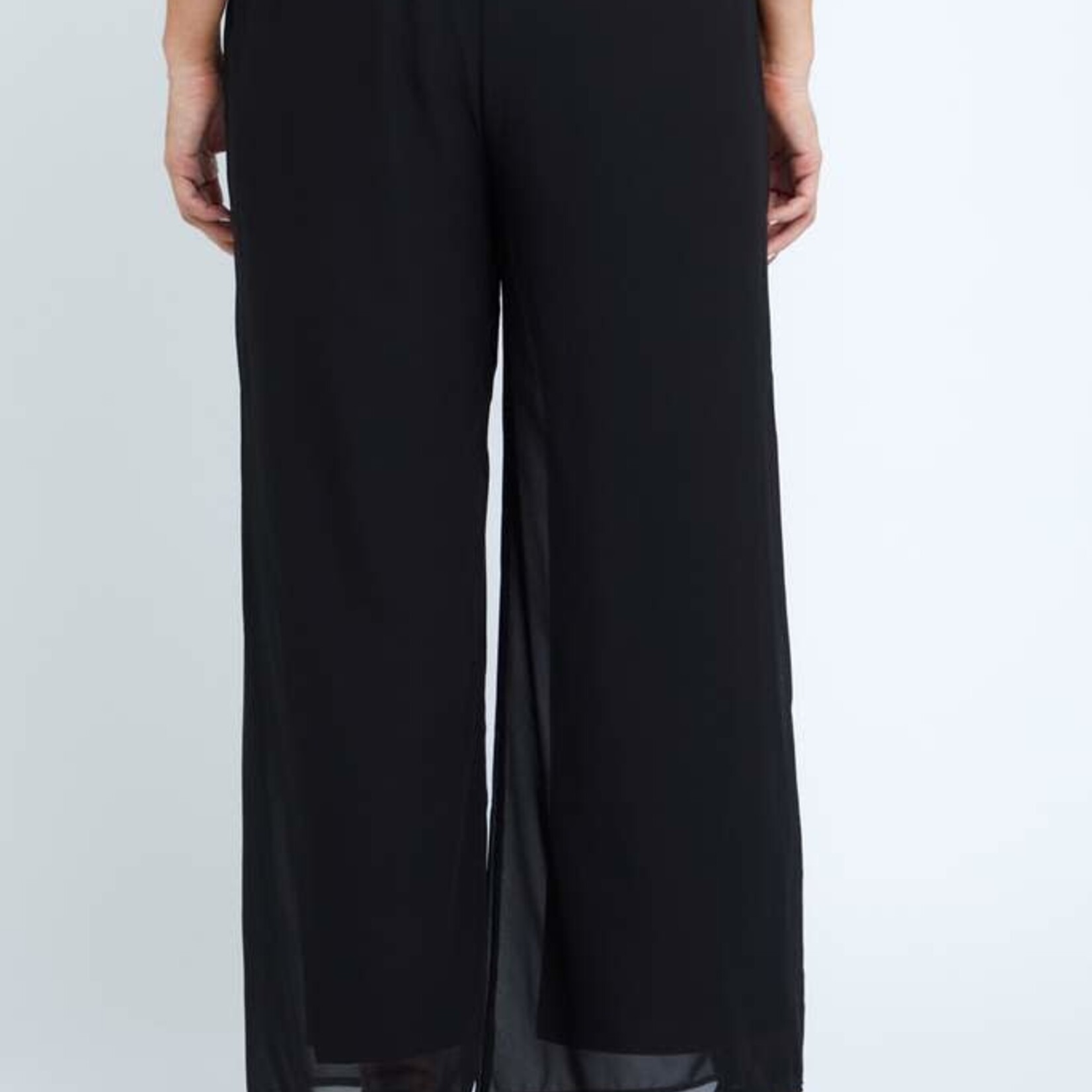 Yes A Dress Black Chiffon Fully Lined Pant with Back Zip