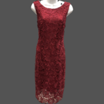 Yes A Dress Shiraz Sleeveless Floral Lace Boat Neck Dress
