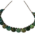 S.S Jewellery Teal Blue Shell & Copper Necklace