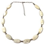 S.S Jewellery Cream Mother of Pearl & Silver Necklace