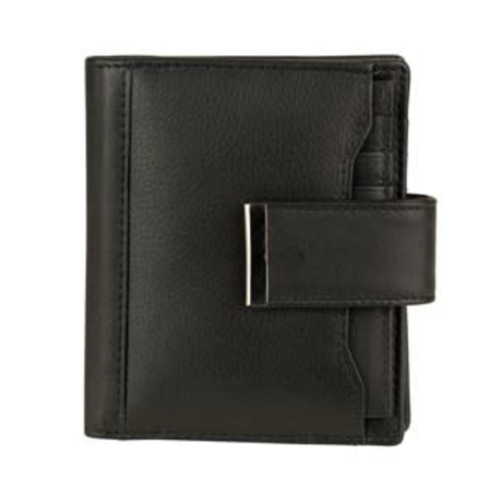 Franco Bonini Black 11.5x9.5cm Sq. Clip, Coin & Wallet