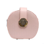 Annucci Leather Soft Pink Agni Round Handbag