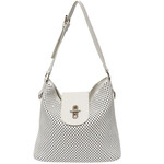Annucci Leather White Briza Large Handbag