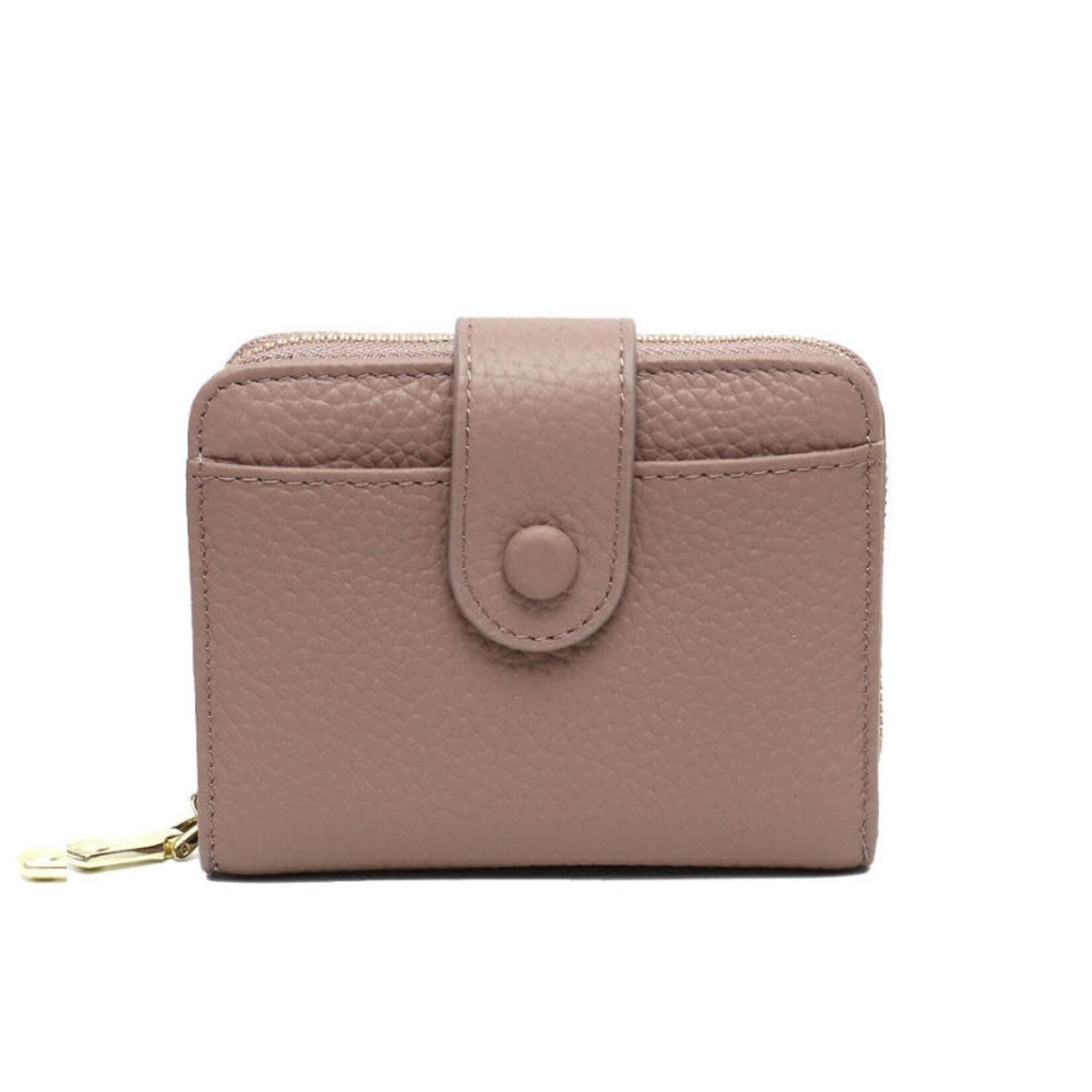 Annucci Leather Blush Lotus Moonya Leather 11.5cm x 10cm Wallet