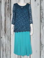 Yes A Dress Teal Jersey Swing Skirt