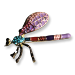 Silk Road Pink Small Czech Crystal, Dragonfly Brooch