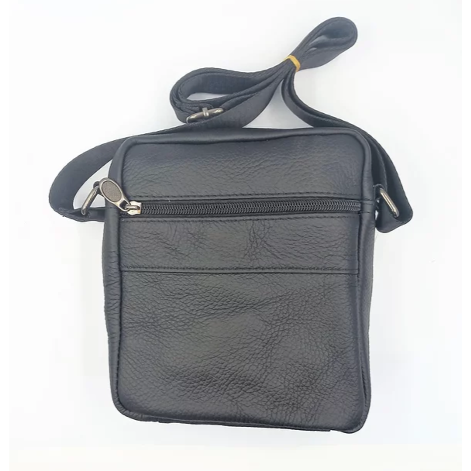 Silk Road Black Leather Medium Crossbody Handbag