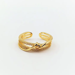 Silk Road Gold & Crystal Knot Ring