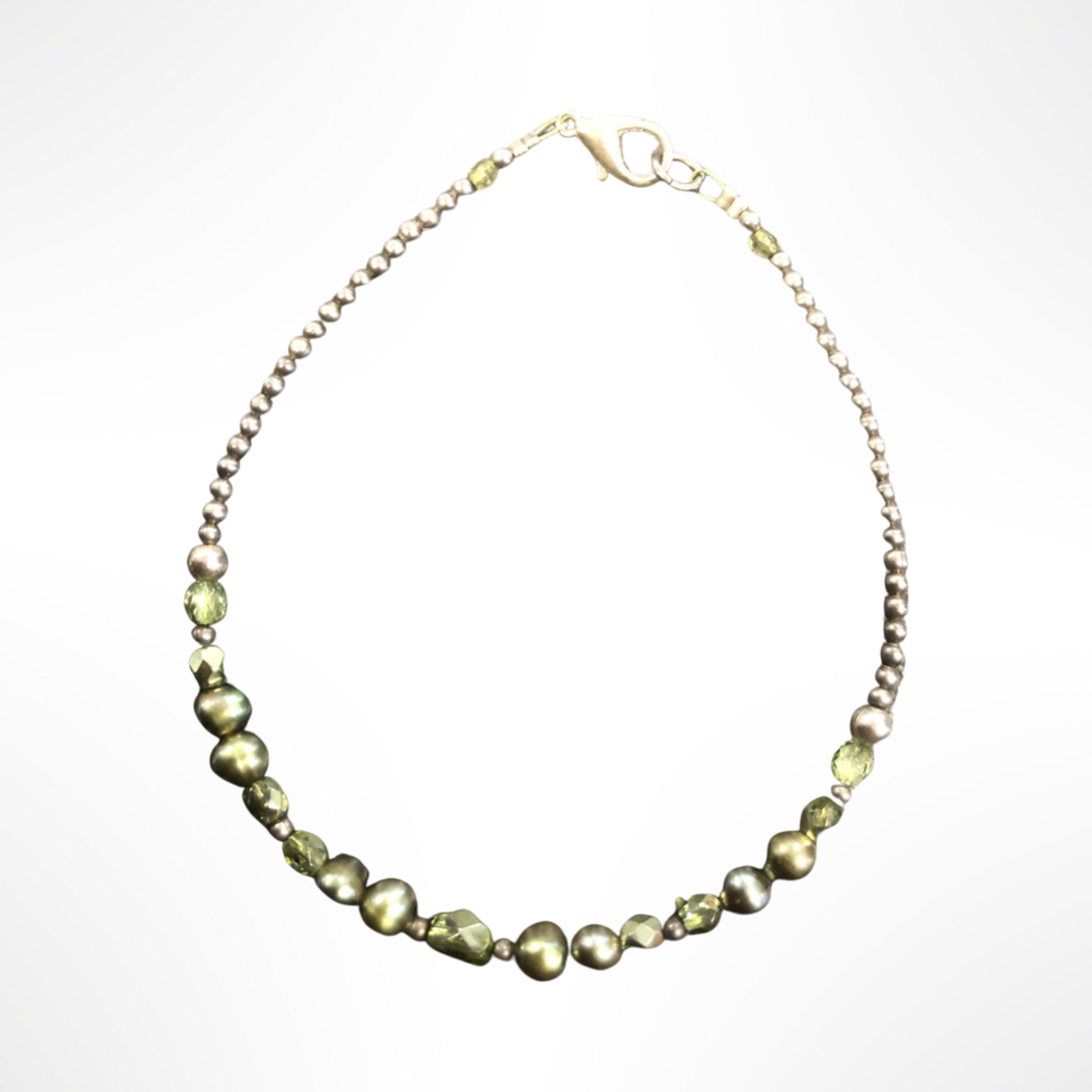 S.S Jewellery Green Fresh Water Pearl Crystal Bracelet