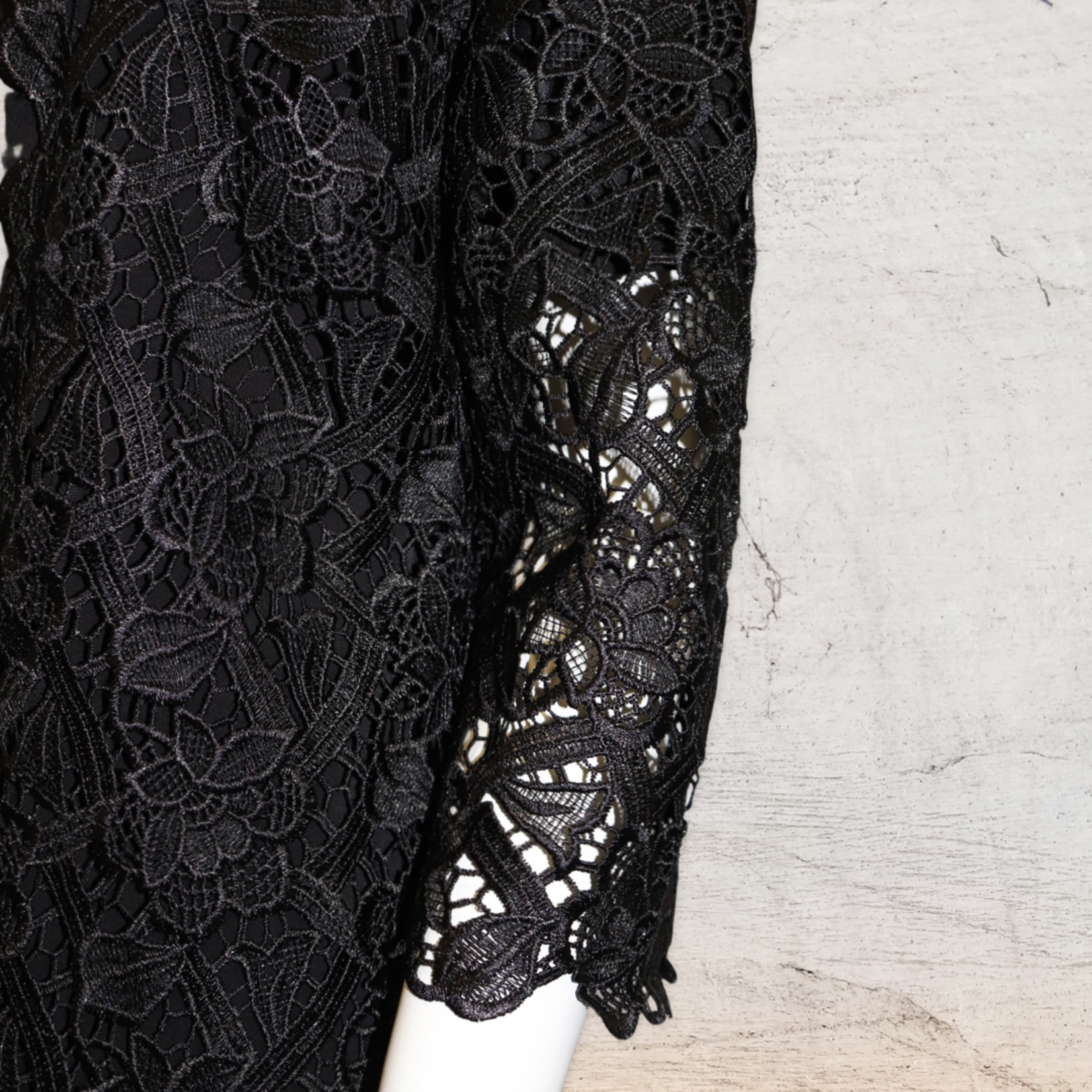 Yes A Dress Black Woven Lace 3/4 sleeve Jacket 14