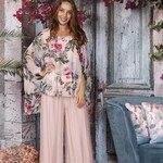 La Strada Soft Pink Rosa Silk Flowing Pants