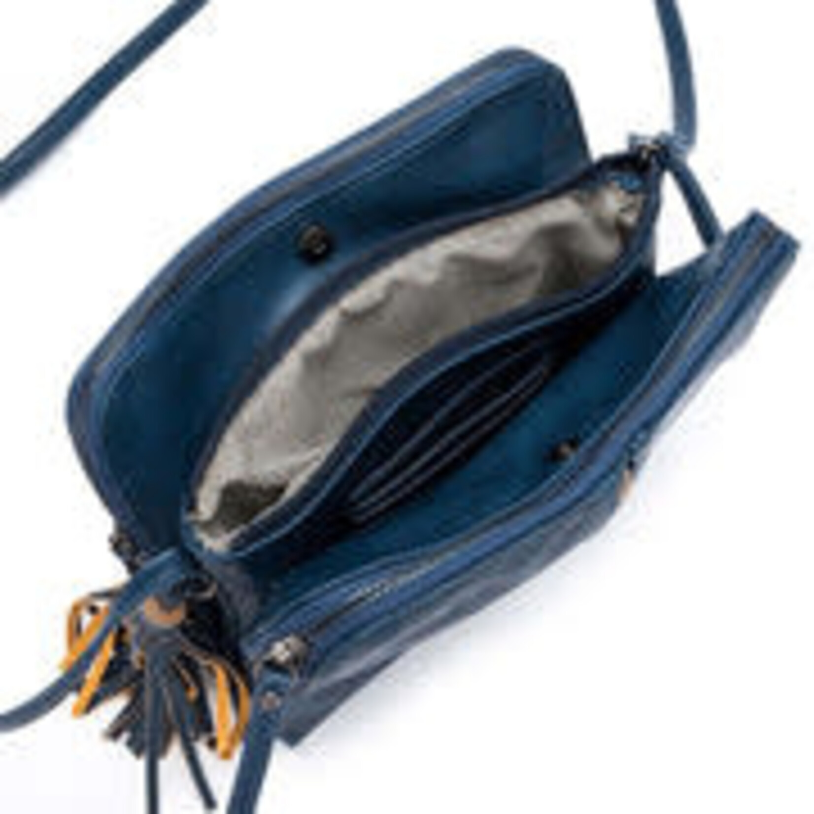 Black Caviar Navy Pia 3 Pocket Crossbody Bag