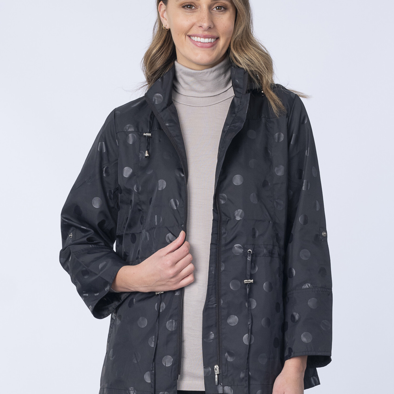 Renoma Black Shower Proof Lightweight Zip Up Jacket/Coat